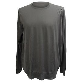 Prada Rundhals-Sweatshirt aus grauer Schurwolle Grau