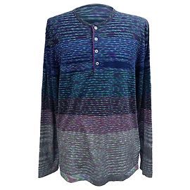 Top de manga larga de algodón multicolorido con medio botón de Missoni Multicolor