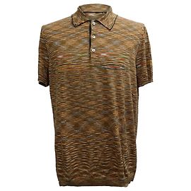 Polo de manga corta en algodón multicolor Missoni Multicolor