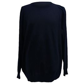 Pull à col rond Loro Piana en cachemire bleu marine Bleu Bleu Marine