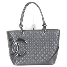 Bolsa tote grande da linha Cambon da Chanel Preto