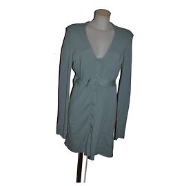 Twin Set Kleid Türkis Viscose XL Türkis