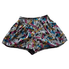 Shorts Chanel multicoloridos em seda Multicor