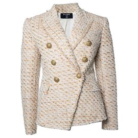 Balmain, blazer de tweed de dupla face Outro