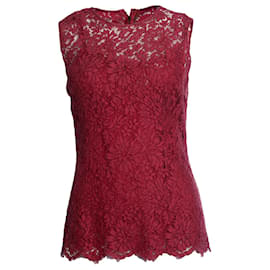 Prada top in pizzo rosso Rosso