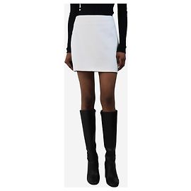 Veronica Beard Mini jupe tuxedo crème - taille UK 6 Écru