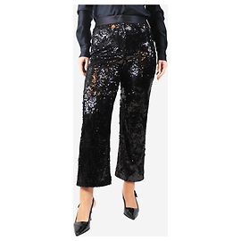 G. Kero Pantalon en sequins noirs - taille UK 10 Noir