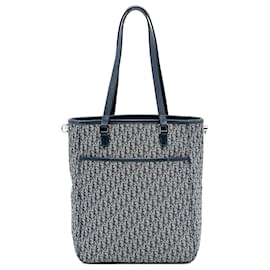 Dior-Dior Blue Diorissimo Trotter Canvas Tote-Blue,Navy blue