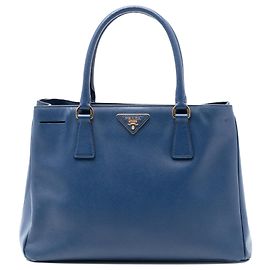 Prada Blue Medium Saffiano Lux Galleria Tote Blue
