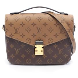 Louis Vuitton-Louis Vuitton Metis MM Monogram Reverse Pochette Handbag-Brown,Black