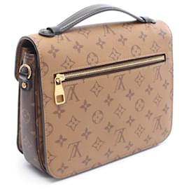 Louis Vuitton-Bolsa de mão Louis Vuitton Metis MM Monogram Reverse Pochette-Marrom,Preto