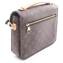 Louis Vuitton-Bolsa de mão Pochette Metis MM Monogram Louis Vuitton-Marrom,Monograma