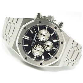 AUDEMARS PIGUET Royal Oak Cronógrafo preto x prata 26331ST Masculino Prata
