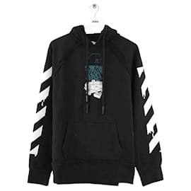 Off White Schwarzer Baumwollpullover Schwarz
