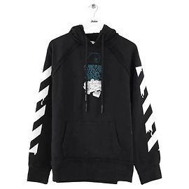 Off White Sudadera de algodón negra Negro