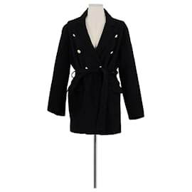 Maje black wool coat Black