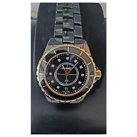 Relógio Chanel J12 de cerâmica preta 38mm Preto
