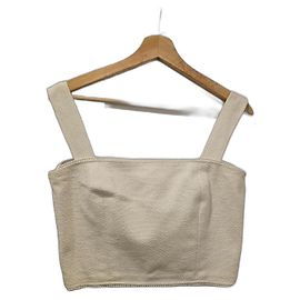 Top Bustier Chanel Cropped de Tweed Marfil Blanco