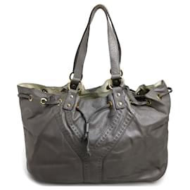 Sac double épaule réversible Yves Saint Laurent / Sac fourre-tout Blanc Gris anthracite
