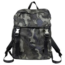 Prada Camouflage Backpack Black Green