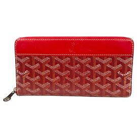Goyard Herringbone Matignon Zip GM Long Wallet Red