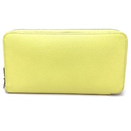 Cartera Larga Azap de Seda Hermès Otro Amarillo