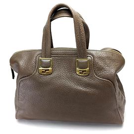Fendi Chameleon Brown Leather Bag Brown