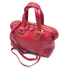 Borsa Boston Mini Chameleon Fendi Rosso