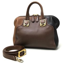 Borsa Chameleon Fendi 8BL117 Marrone