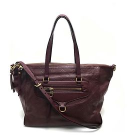 Borsa Lumineuse PM in Monogram Empreinte Louis Vuitton Marrone Rosso