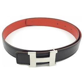 Hermès Hermes Mini Constance 24mm Reversible Belt Black Red