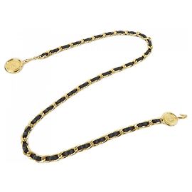Cintura Standard Chanel in Nero e Oro Nero D'oro
