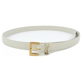Cinturón Estándar Blanco Saint Laurent Blanco