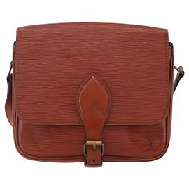 Borsa Cartouchiere Louis Vuitton in pelle Epi MM Marrone