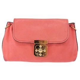 Chloé Bolsa transversal de couro Chloe Elsie Rosa