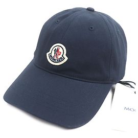 Gorra de béisbol de algodón Moncler Azul