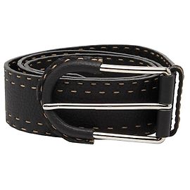 Fendi Selleria Leather Belt Black