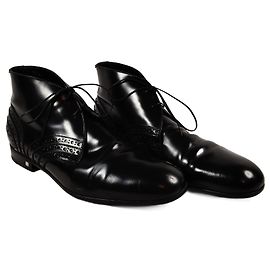 Louis Vuitton Derby Scarpe Alte Pelle Lucida Nera Nero