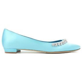 Manolo Blahnik OLARANAFLAT ballerines Bleu