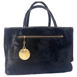 Borsa tote in pelliccia nera Kenzo Nero