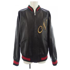 Gucci Leather Jacket Black Black