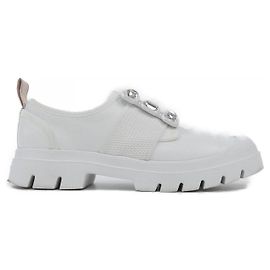 Tênis de couro Walky Viv' Strass com fivela Roger Vivier Branco