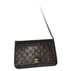 Chanel Wallet On Chain Noir en Cuir Noir