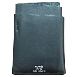 Hermès Card Holder Black