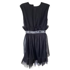 Robe Karl Lagerfeld en tulle noir Noir
