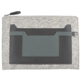 Filz-Clutch TOO DOO 29 von Hermès Braun Grau