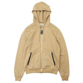 Hoodie aus Cashmere-Mischung mit Lederbesatz von Hermès Braun Kamel