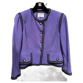 Chanel Jackets Black Purple