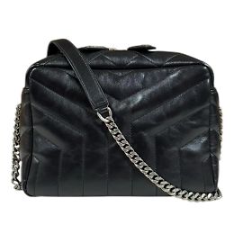 Borsa a Spalla Bowling Lulu di Saint Laurent Nero