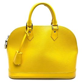 Sac à main Alma PM en Epi de Louis Vuitton en jaune citron Doré